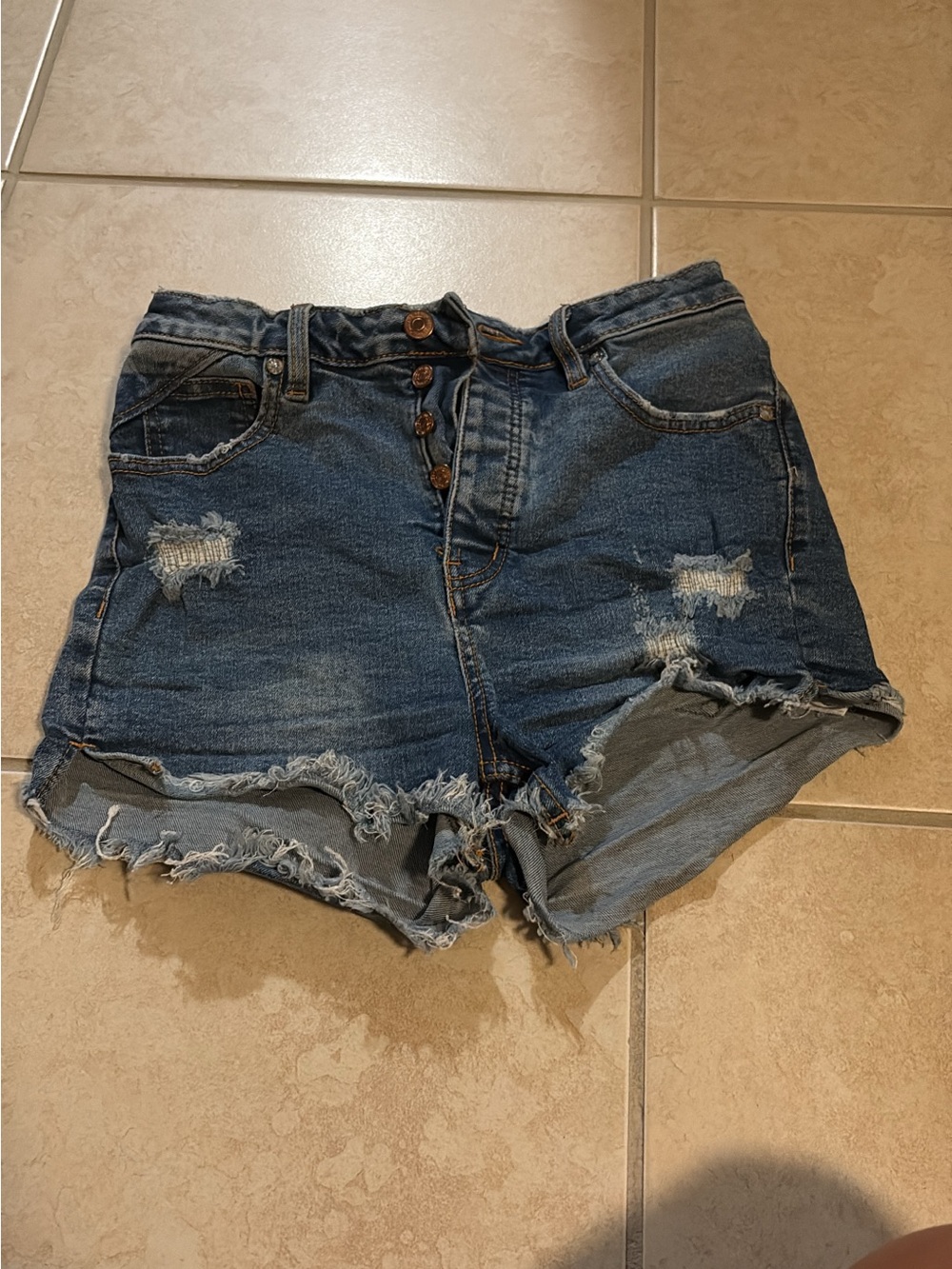 Free People CRVY Vintage High Rise Short We The Free Revolve Lolita Blue W26
